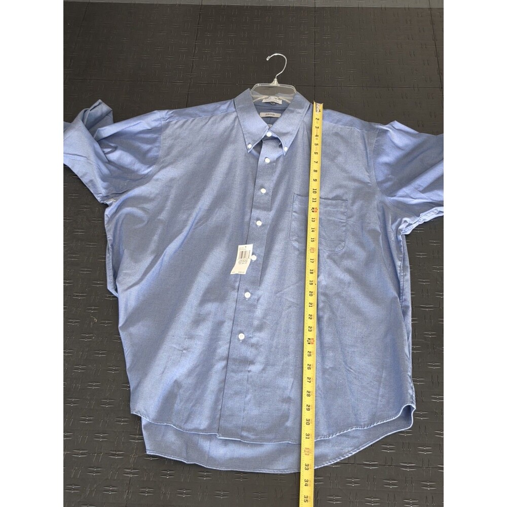 Izod Men's 2XL Long Sleeve Button Shirt Blue - Picture 10 of 11